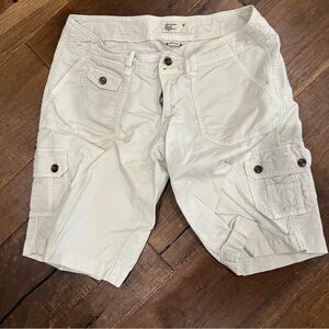 Women’s  White Cargo Shorts